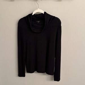 Banana Republic Luxespun Black Cowl Neck Sweater